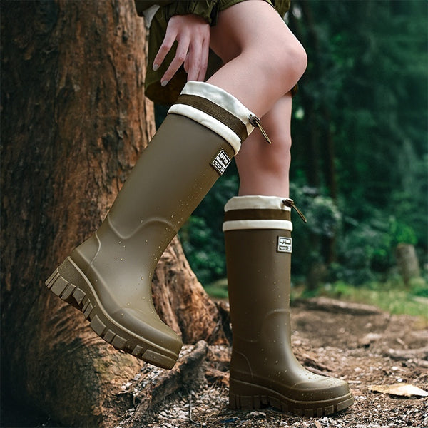 Womens Tall Rain Boots Waterproof And Non-Slip