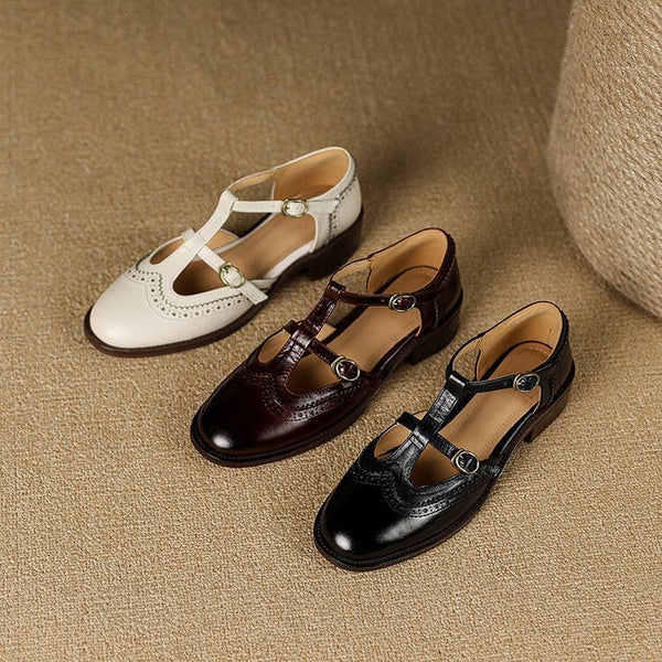 Retro Brogue Womens Shoes In British Style